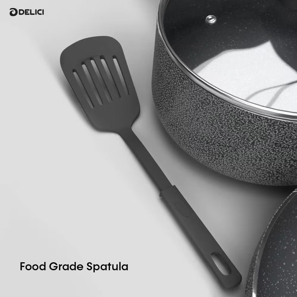 10-Piece Nonstick Granite Cookware Set with Glass Lids – DELICI ACS10HE