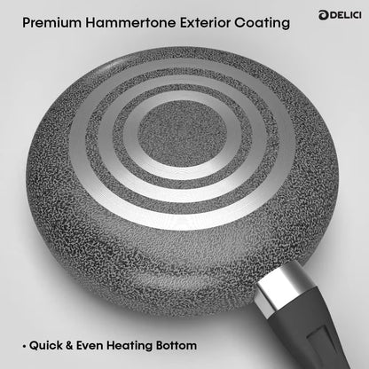 10-Piece Nonstick Granite Cookware Set with Glass Lids – DELICI ACS10HE