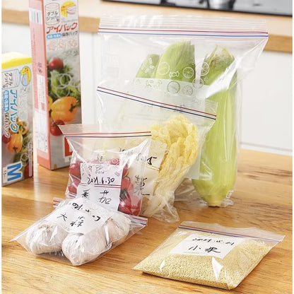 Heavy Duty Zip Lock Food Storage Bags – Reusable Airtight Freezer & Fridge Storage Bags