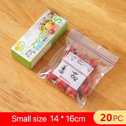 Heavy Duty Zip Lock Food Storage Bags – Reusable Airtight Freezer & Fridge Storage Bags
