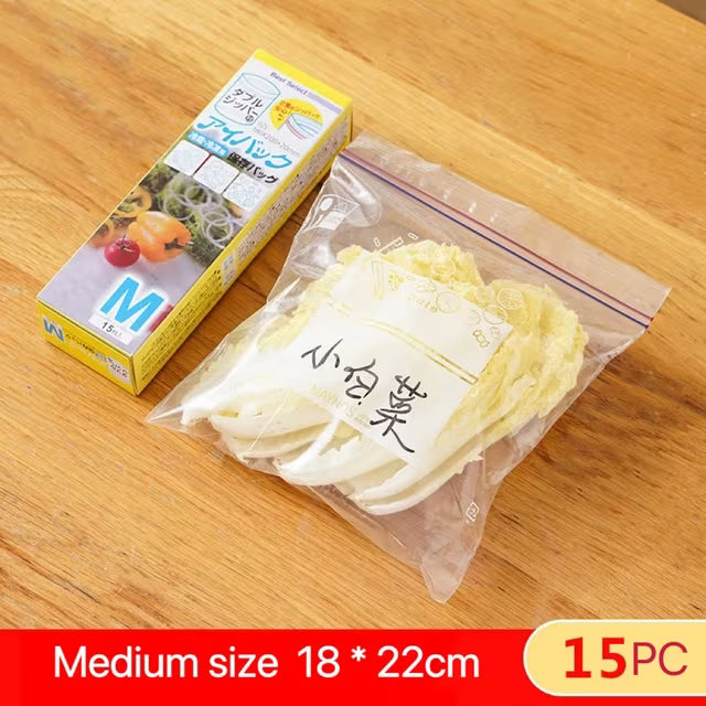 Heavy Duty Zip Lock Food Storage Bags – Reusable Airtight Freezer & Fridge Storage Bags