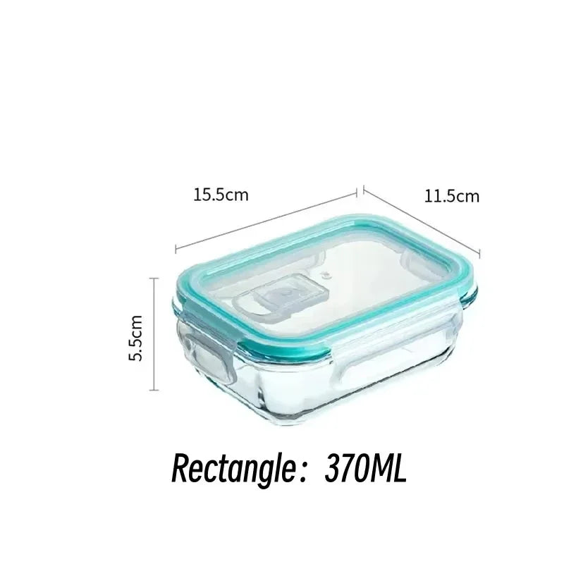 3-Piece Square Glass Lunch Box & Meal Prep Container Set – Leakproof, BPA-Free & Microwave Safe