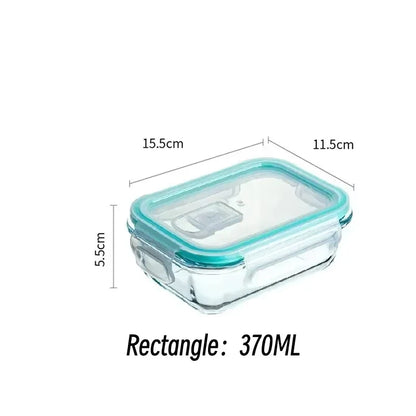 3-Piece Square Glass Lunch Box & Meal Prep Container Set – Leakproof, BPA-Free & Microwave Safe