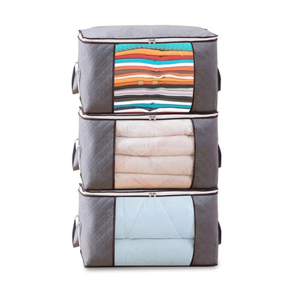 Storage Bag for Clothes & Duvets – Wide Foldable Organizer with Clear Viewing Window (60×40×35cm)