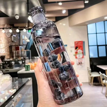 500ml Motivational Water Bottle with Time Scale – Leakproof BPA-Free Hydration Tracker
